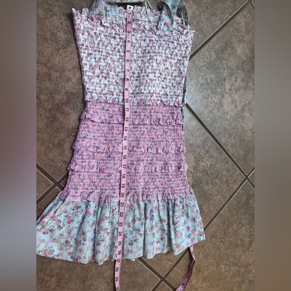 LoveShackFancy x Target Adeline Floral Print Smocked Tiered Mini Dress size XXS - Picture 11 of 12
